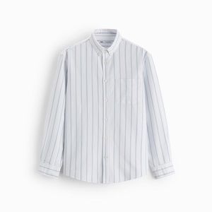 ZARA STRIPED OXFORD SHIRT
